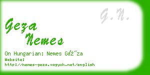 geza nemes business card